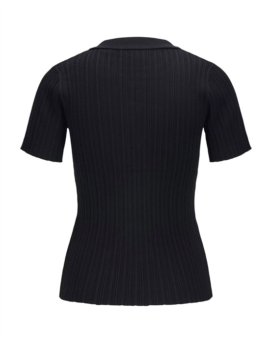 JXHadley Tight Knit Polo - Black